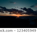 The evening sky as night draws near 123405949