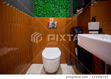This is a Modern Bathroom that features a Stylish Design along with Gorgeous Green Accents This is a Modern Bathroom that features a Stylish Design along with Gorgeous Green Accents 123406103