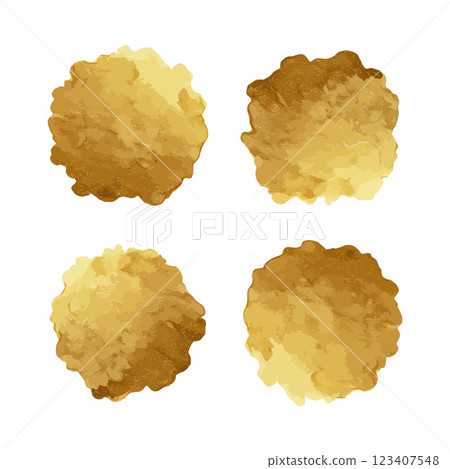 Golden textured shapes in a minimal style showcasing rich hues and varying sizes, perfect for digital design and background elements, vector art Golden textured shapes in a minimal style showcasing rich hues and varying sizes, perfect for digital design and background elements, vector art 123407548