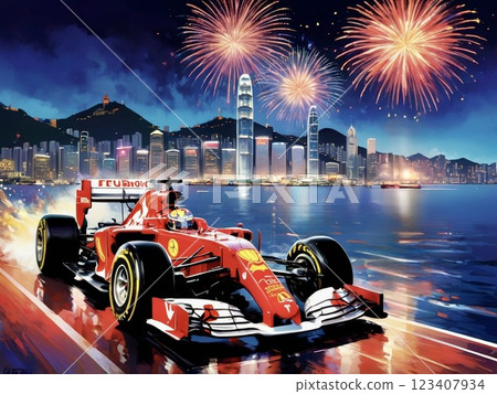 F1賽車橫渡香港 123407934