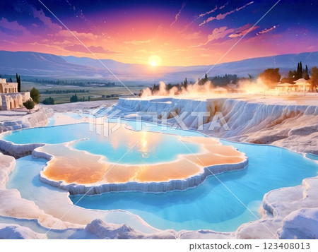 石灰岩露台上的煙火-4 石灰岩露台上的煙火-4 123408013