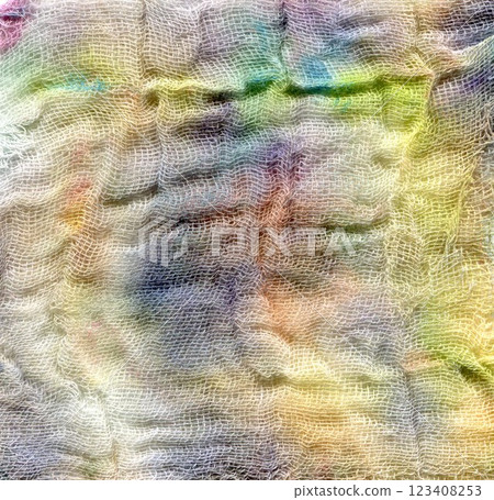 A vibrant tapestry of colors and textures unfolds in a delicate fabric, showcasing the beauty of light playing on intricate weaves during daylight hours 123408253