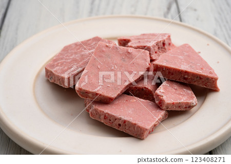 Broken strawberry chocolate bar Broken strawberry chocolate bar 123408271