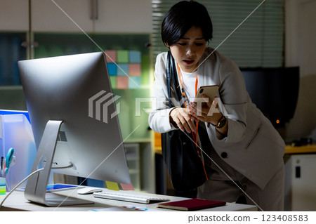 Female overtime business 123408583