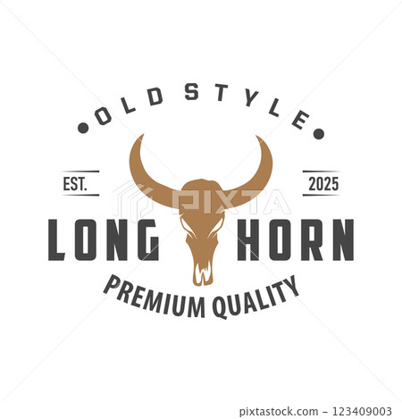 longhorn logo design symbol of strength and toughness horn illustration template symbol brand product 123409003