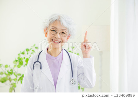 Veteran senior female doctor 123409099