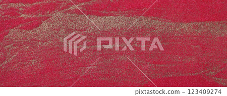 Abstract art background dark red and golden colors. Watercolor painting on canvas with wine gradient. 123409274