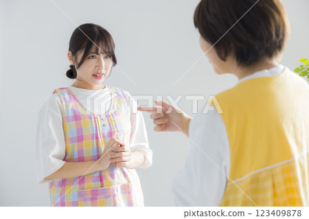 Smiling young nursery teacher Smiling young nursery teacher 123409878