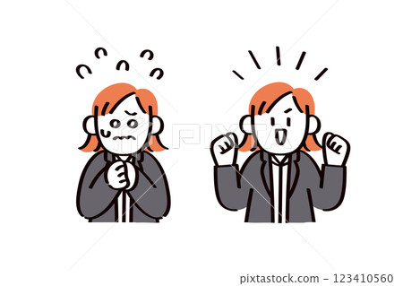 Business woman illustration set 123410560