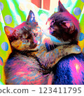 Friendly cat brothers 123411795