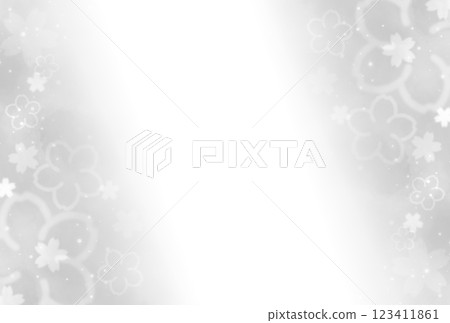 Gray cherry blossom background material 123411861