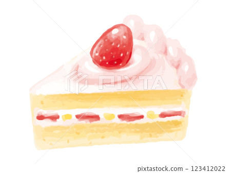 Hand-drawn strawberry shortcake Hand-drawn strawberry shortcake 123412022