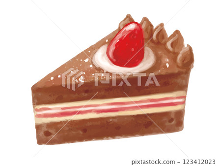 手繪巧克力脆餅配草莓 123412023