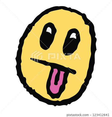 Hand drawn crayon illustration of tongue out emoji for sticker, logo, icon, mood, attitude, tattoo, decorations, patch, brooch, shirt print, sign, symbol, expression, emotion, kids, children, sticker Hand drawn crayon illustration of tongue out emoji for sticker, logo, icon, mood, attitude, tattoo, decorations, patch, brooch, shirt print, sign, symbol, expression, emotion, kids, children, sticker 123412641