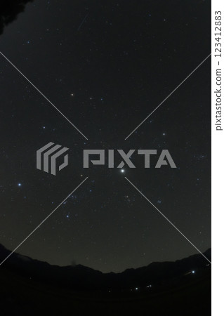 Two planets captured in a winter diamond in Hakushu Town, Hokuto City 123412883