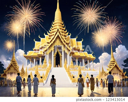Fireworks at the Platinum Temple 123413014