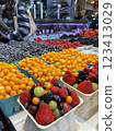 Fresh goldenberries and colorful fruits at the market 123413029