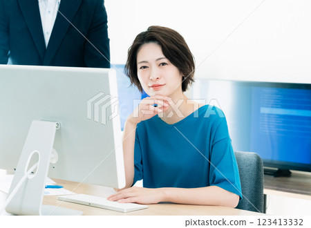 Business woman working in the office 123413332