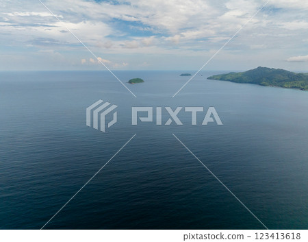 Blue sea in El Nido. Blue sky and clouds. Palawan. Philippines. Blue sea in El Nido. Blue sky and clouds. Palawan. Philippines. 123413618