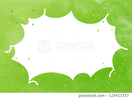 Forest, woodland frame illustration material 123413787
