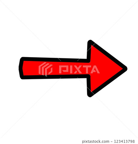 Red right arrow icon (direction, guidance, simple design) Red right arrow icon (direction, guidance, simple design) 123413798