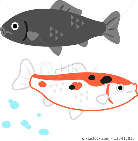 鯉魚的變形插圖 123413835