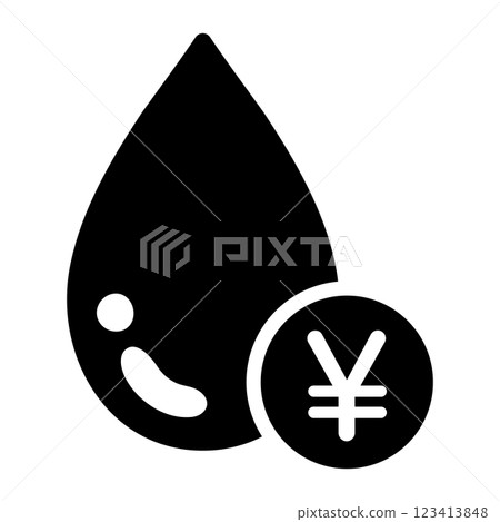 Water and money icon 123413848