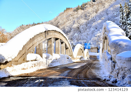 Himekawa Bridge / Scenery around the Himekawa River (Otari Village, Nagano Prefecture) [2024.12] 123414129