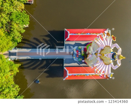 Aerial view of Wat Plai Laem in koh Samui island, Thailand Aerial view of Wat Plai Laem in koh Samui island, Thailand 123414360