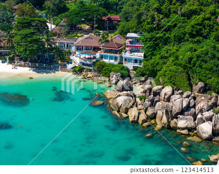 Silver beach or crystal beach in koh Samui, Thailand Silver beach or crystal beach in koh Samui, Thailand 123414513