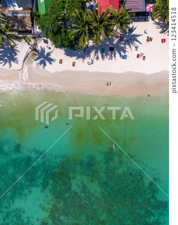 Silver beach or crystal beach in koh Samui, Thailand 123414518