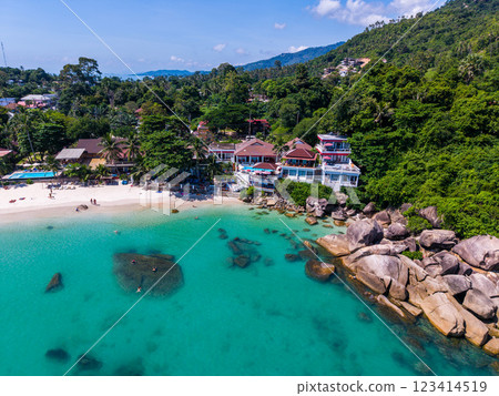 Silver beach or crystal beach in koh Samui, Thailand Silver beach or crystal beach in koh Samui, Thailand 123414519