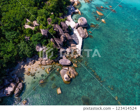 Silver beach or crystal beach in koh Samui, Thailand Silver beach or crystal beach in koh Samui, Thailand 123414524