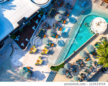 Beach club in koh Samui island, Thailand 123414554