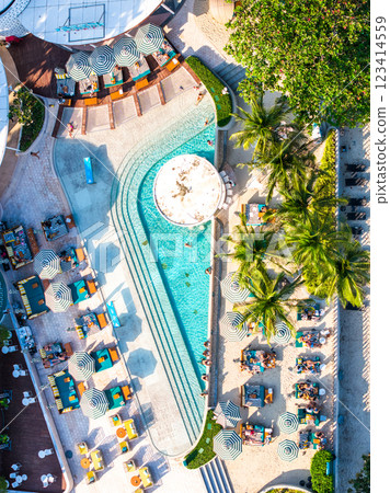 Beach club in koh Samui island, Thailand 123414559