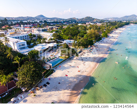 Beach club in koh Samui island, Thailand 123414564