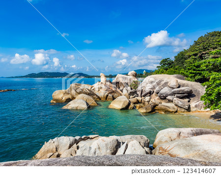 Grandfather and Grandmother Rocks, Hin Ta Hin Yai, in koh Samui island, Thailand Grandfather and Grandmother Rocks, Hin Ta Hin Yai, in koh Samui island, Thailand 123414607