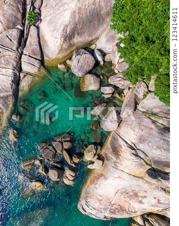 Grandfather and Grandmother Rocks, Hin Ta Hin Yai, in koh Samui island, Thailand 123414611