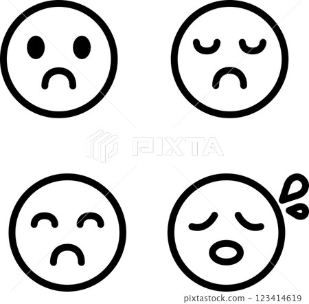 表情符號、表情符號、臉部、圖示、裝飾、插圖、設計、素材、設置 123414619