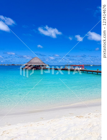 Beach resort in the Maldives, Asia Beach resort in the Maldives, Asia 123414676