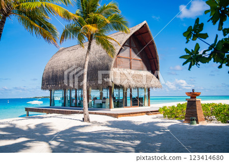 Beach resort in the Maldives, Asia Beach resort in the Maldives, Asia 123414680