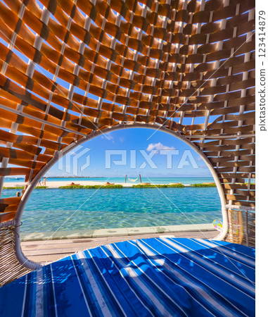 Beach resort in the Maldives, Asia Beach resort in the Maldives, Asia 123414879