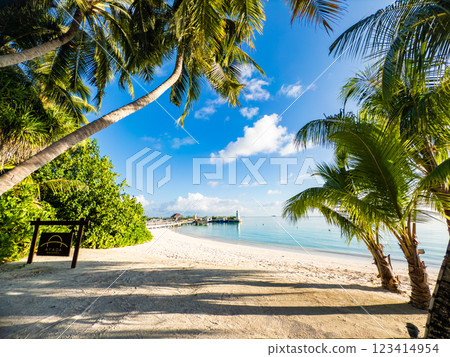 Beach resort in the Maldives, Asia Beach resort in the Maldives, Asia 123414954