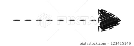 Handwritten simple arrow dotted line 123415149