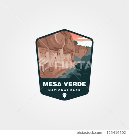 mesa verde national park logo vector symbol illustration design, us national park collection design mesa verde national park logo vector symbol illustration design, us national park collection design 123416502
