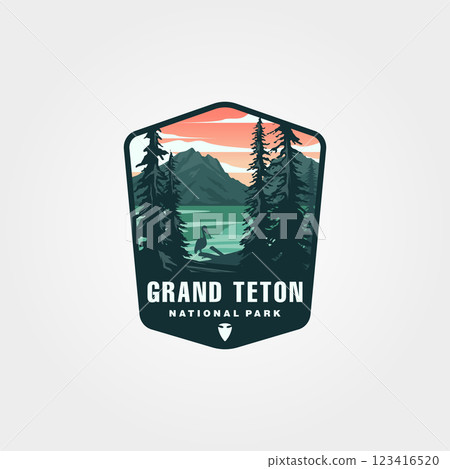 vector of grand teton national park logo symbol illustration design, united states national park collection vector of grand teton national park logo symbol illustration design, united states national park collection 123416520