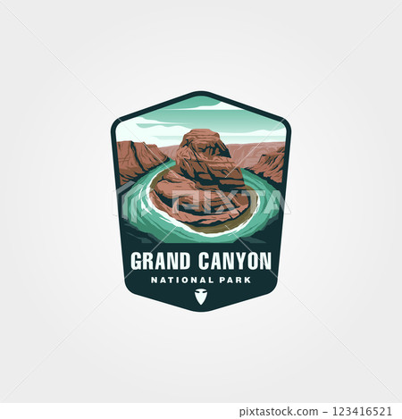 grand canyon national park vector patch logo symbol illustration design 123416521