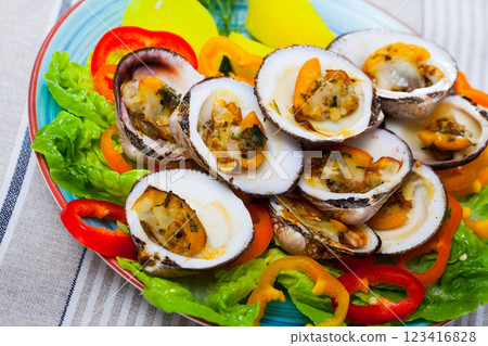 Baked European bittersweet with vegetables Baked European bittersweet with vegetables 123416828