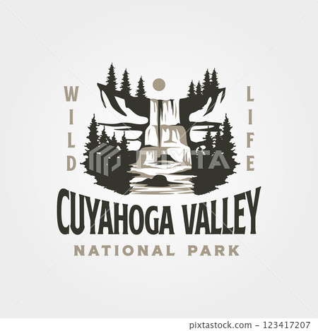 cuyahoga valley vintage logo vector illustration design cuyahoga valley vintage logo vector illustration design 123417207