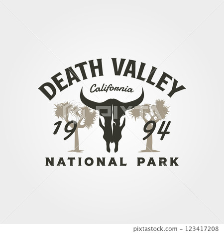 vector of death valley vintage logo illustration design vector of death valley vintage logo illustration design 123417208